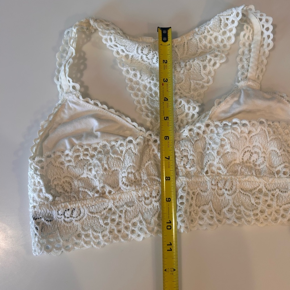 aerie White Lace Racerback Bralette - Picture 7 of 8